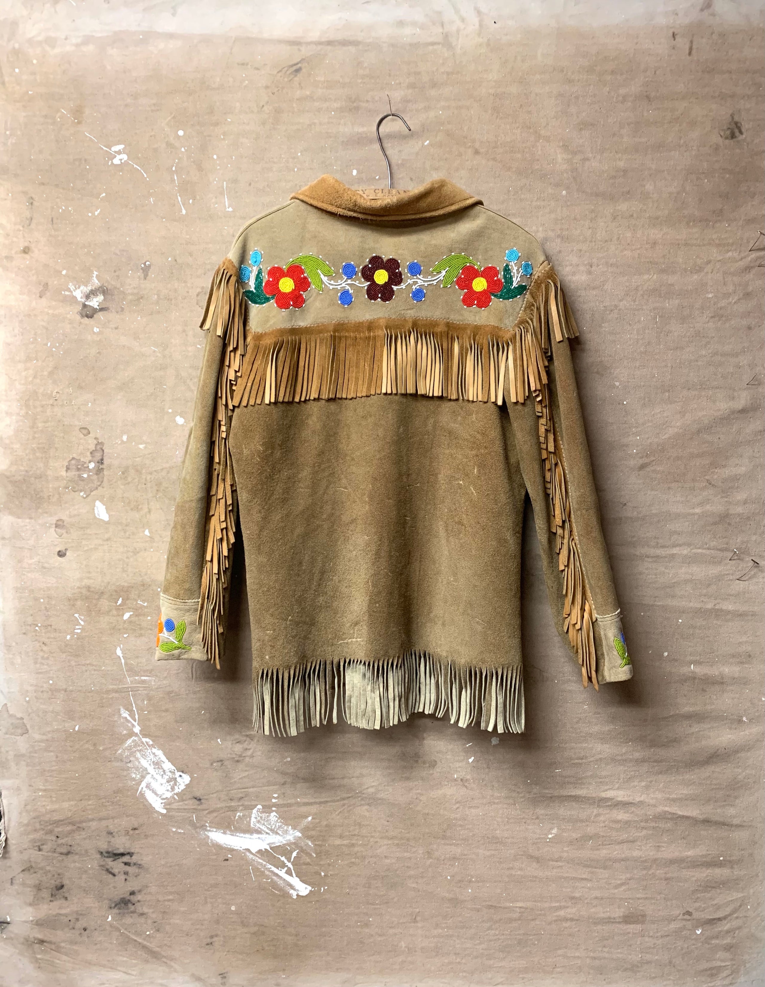 Beaded fringe jacket sale